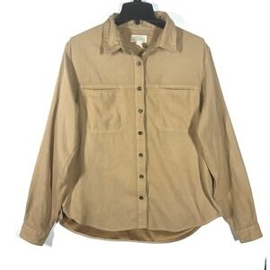 St Johns Bay Tall Tan Long Sleeve Button Down Shirt Top Men Size Large‎ Preowned